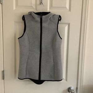 Gerry Scuba Vest Women’s Small Hooded Full Zip Lt. Heather Gray Light Weight